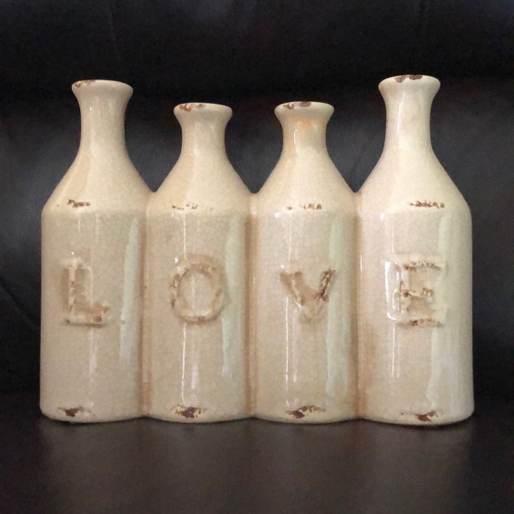 Rustic pottery connected bottles ❣️